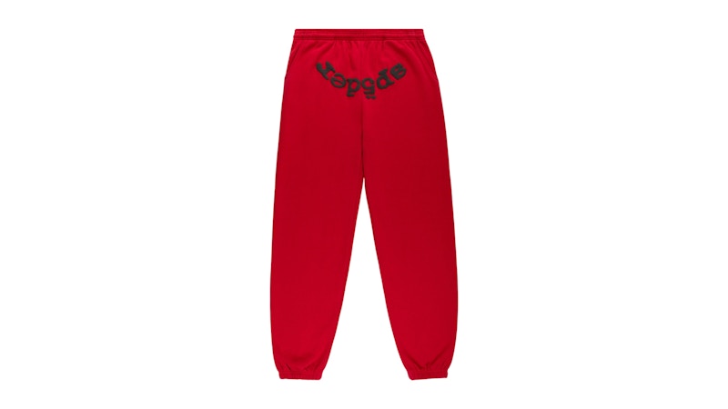 Pre-owned Sp5der Men's Og Web V2 Sweatpant In Red