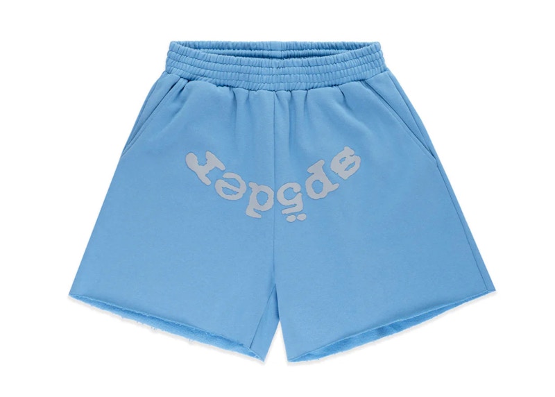 Sp5der OG Web V2 Sweatshort Dusty Blue Men's - SS25 - US