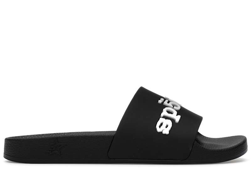 Pre-owned Sp5der Men's  Onyx Slide Sneakers In Black