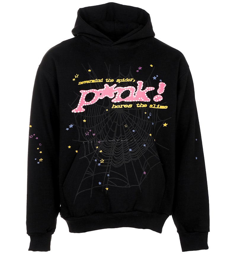 Sp5der P*NK Hoodie Black Men's FW21 US