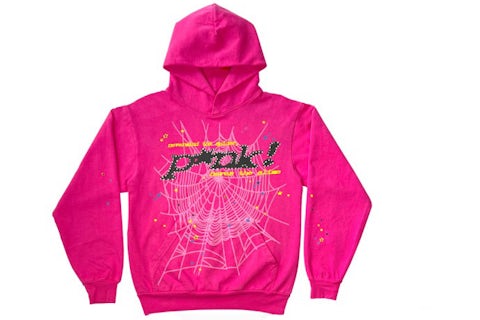 Sp5der P*NK Hoodie Pink Men's SS21 US1