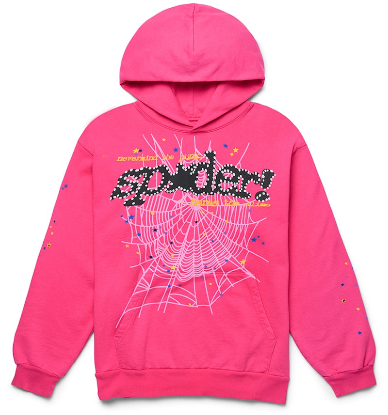 Sp5der P*NK V2 Hoodie Pink Men's FW23 US