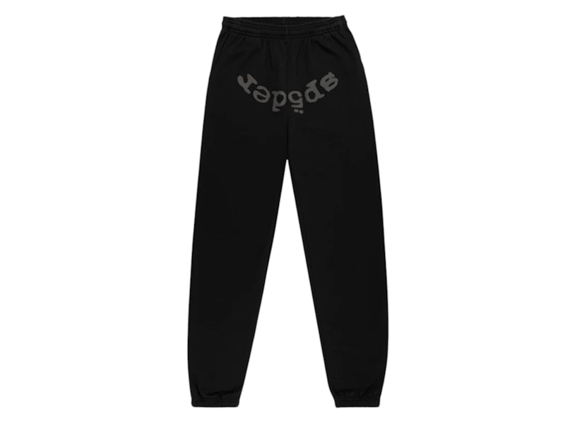 Pre-owned Sp5der Men's Phantom Web Sweatpant In Black