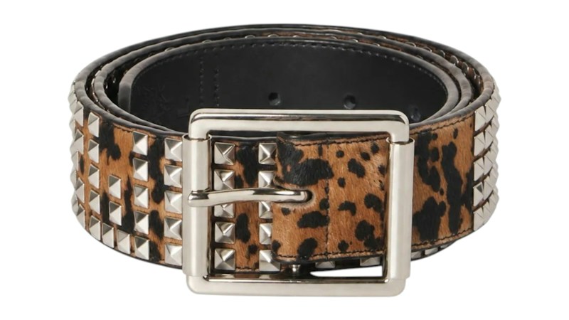 Sp5der Pony Hair Belt Cheetah