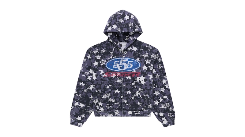Sp5der R5Cing Zip Hoodie Blue Camo