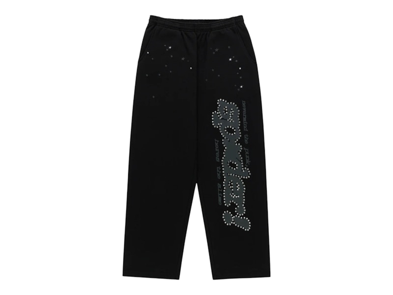 【正規品】Sp5der Punk V2 Rinestone Sweatpants Sp5der Rhinestone Punk V2 Sweatpant Black メンズ - SS26 - JP
