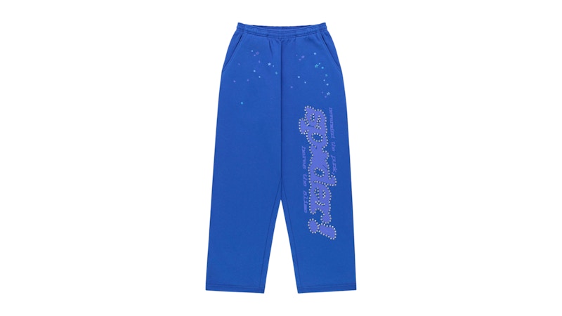 【正規品】Sp5der Punk V2 Rinestone Sweatpants Sp5der Rhinestone Punk V2 Sweatpant Blue Men's - SS26 - US