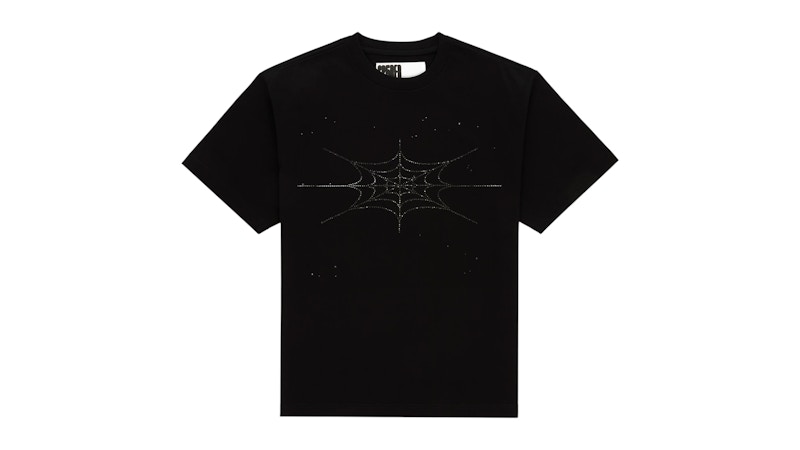 Sp5der ブラック Tシャツ Sサイズ 黒 美品 Sp5der スパイダー Tシャツ sサイズ ブラック.。