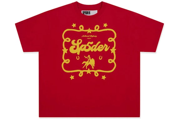 Sp5der Rodeo Poster T-Shirt Rot