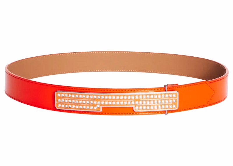 Pre-owned Sp5der Men's Sp5 Belt In Orange