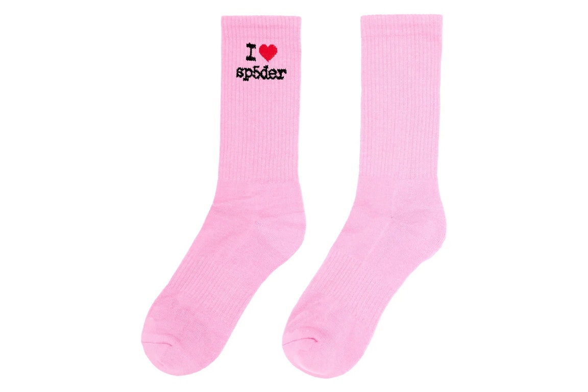 Pre-owned Sp5der Souvenir Sock Pink