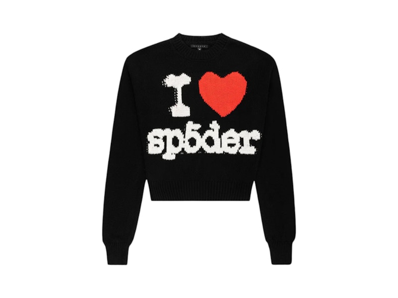 Pre-owned Sp5der Men's Souvenir Sweater In Black