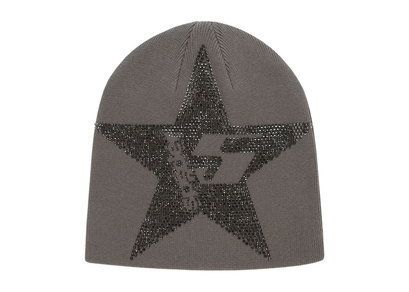 Sp5der Star Rhinestone Skully Slate Grey