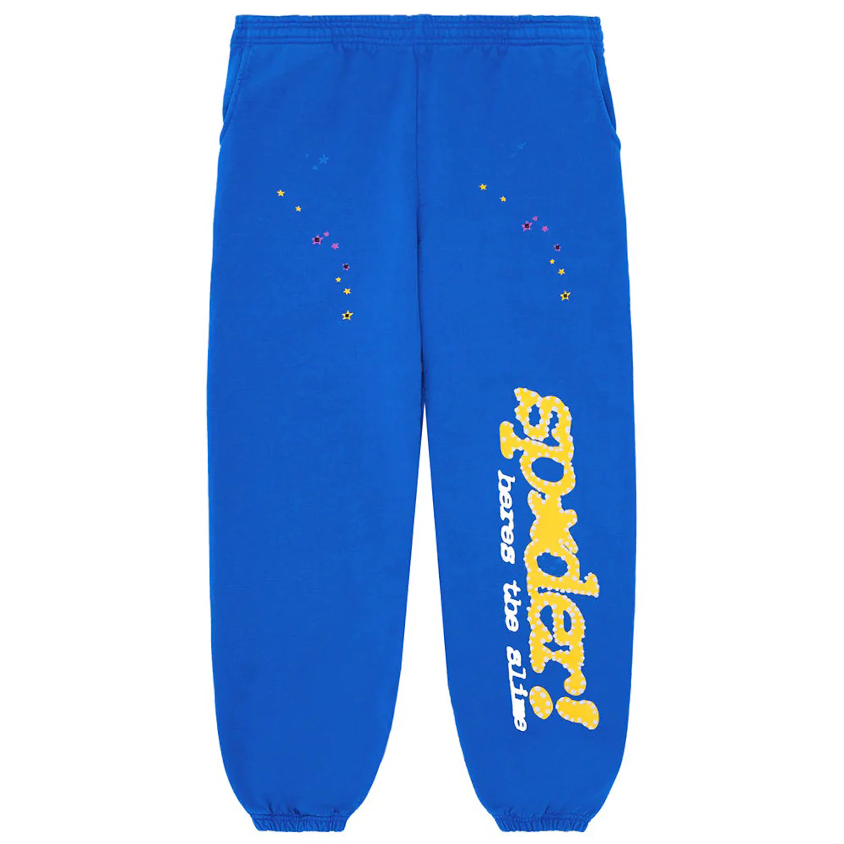 2022 Blue Sp5der Sweatpants Men Women White Foam Print Young Thug Spider  Pants Drawstring Pocket 555555 Pants T220803