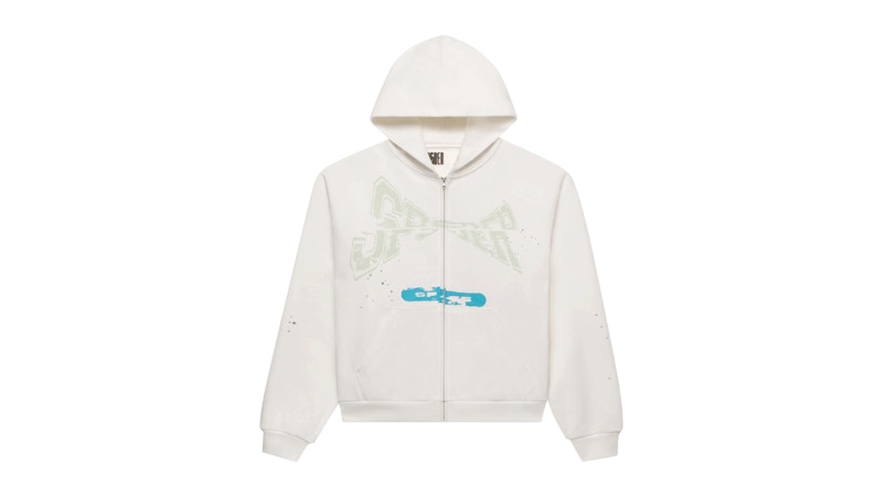 Men's Sp5der T&F Zip Up Hoodie in White