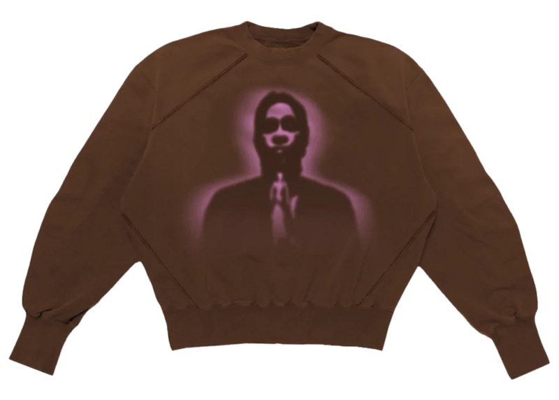 ◆SATUR◆ Angel graphic sweatshirt brown SA244UTM13BR Sp5der Thug Crewneck Angel Brown Men's - FW22 - US