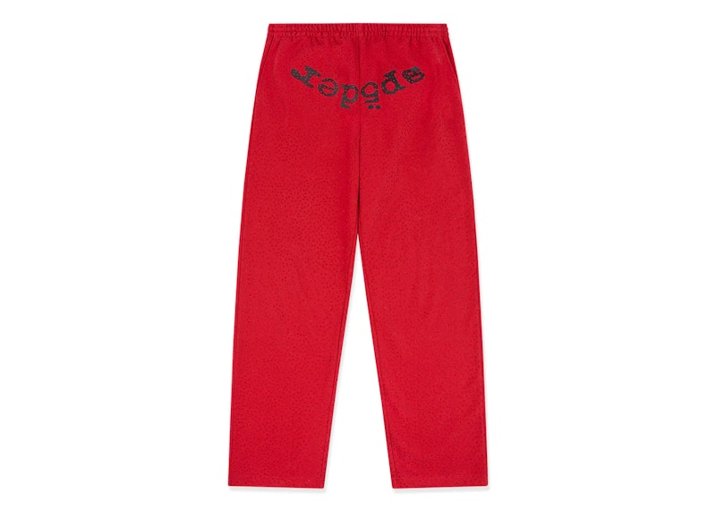 Pre-owned Sp5der Men's Vvs Sweatpant In Red
