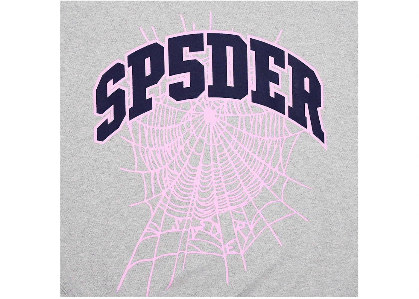 Sp5der Varsity Web Crewneck Heather Grey Men's - SS24 - US