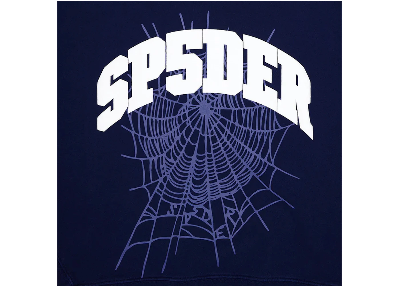 Sp5der Varsity Web Crewneck Navy Men's - SS24 - US
