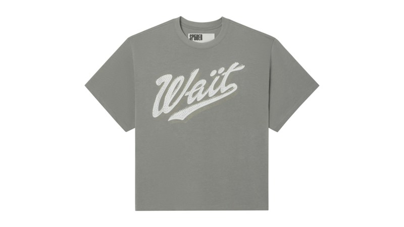 Sp5der Waiit Rhinestone Tee Slate