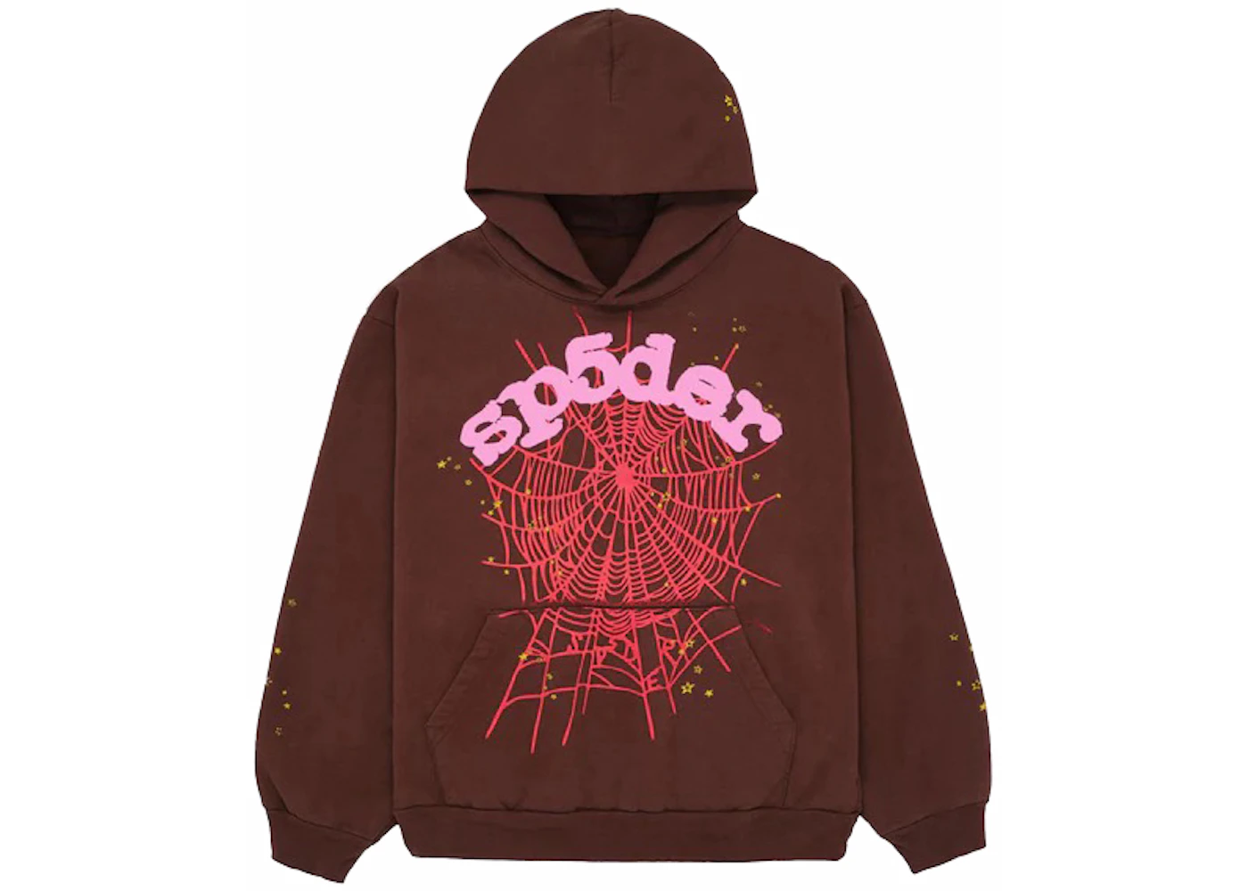 Sp5der Web Hoodie Brown Men's SS23 US1