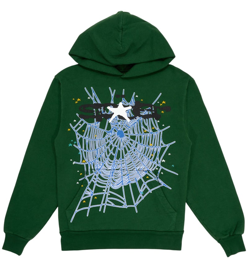 Sp5der Web Hoodie Hunter Green Men's SS23 US