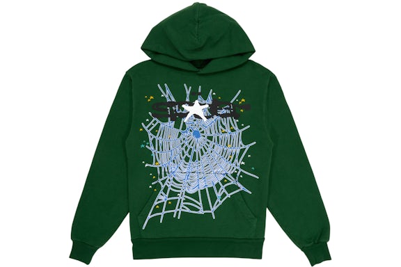 Felpa Sp5der Web verde cacciatore