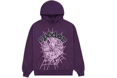Sp5der Web Hoodie Purple Men's SS23 GB