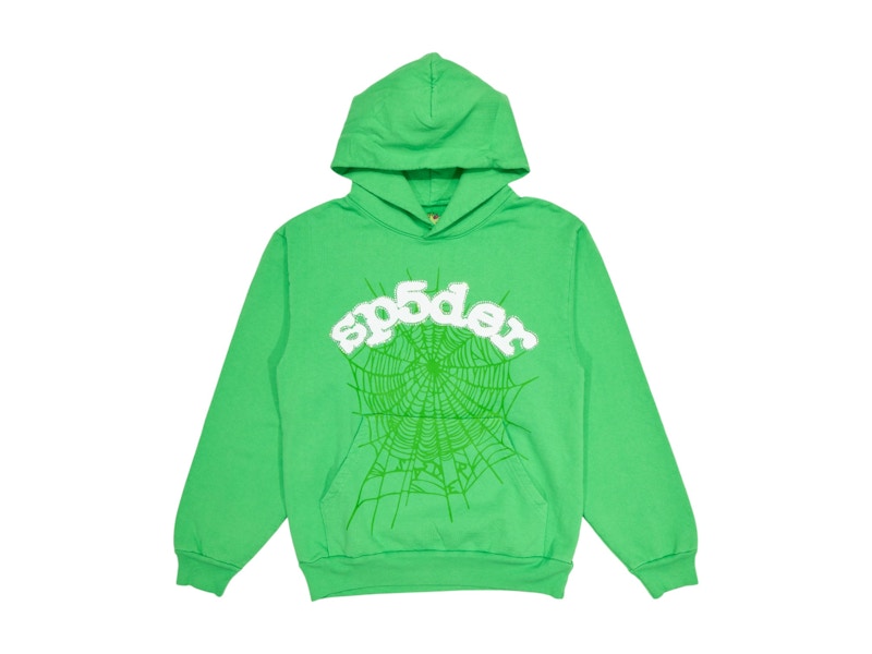 Sp5der Web Hoodie Slime Green Men's - SS23 - US