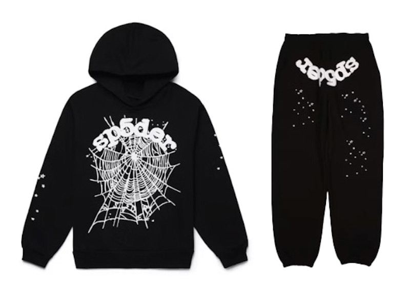 Sp5der セットアップ(hoodie&sweatpants) Sp5der Web Hoodie/Sweatpant Set Black Men's - SS25 - US