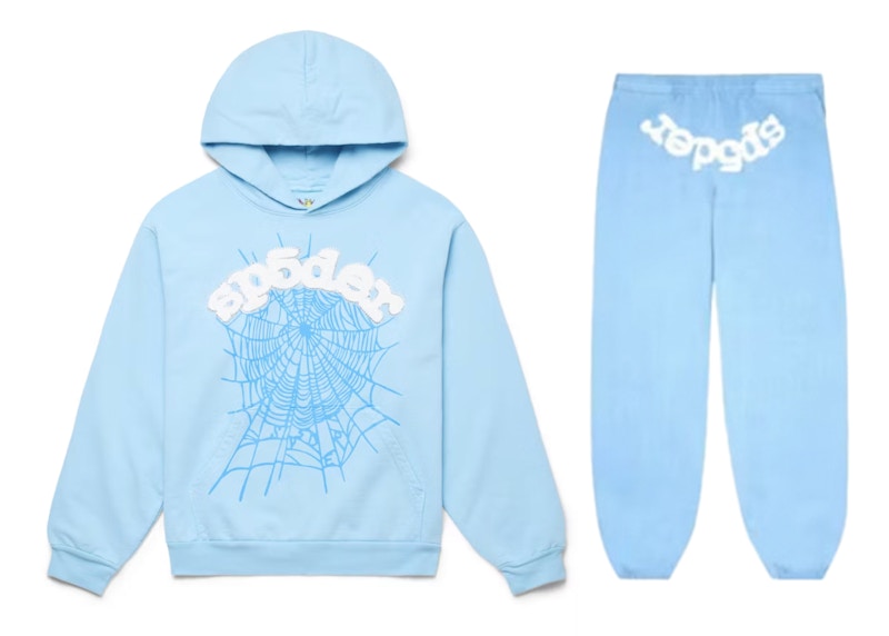 福袋 大丸 Sp5der Web Hoodie/Sweatpant Set Sky Blue Men's - SS25 - US スケートボード