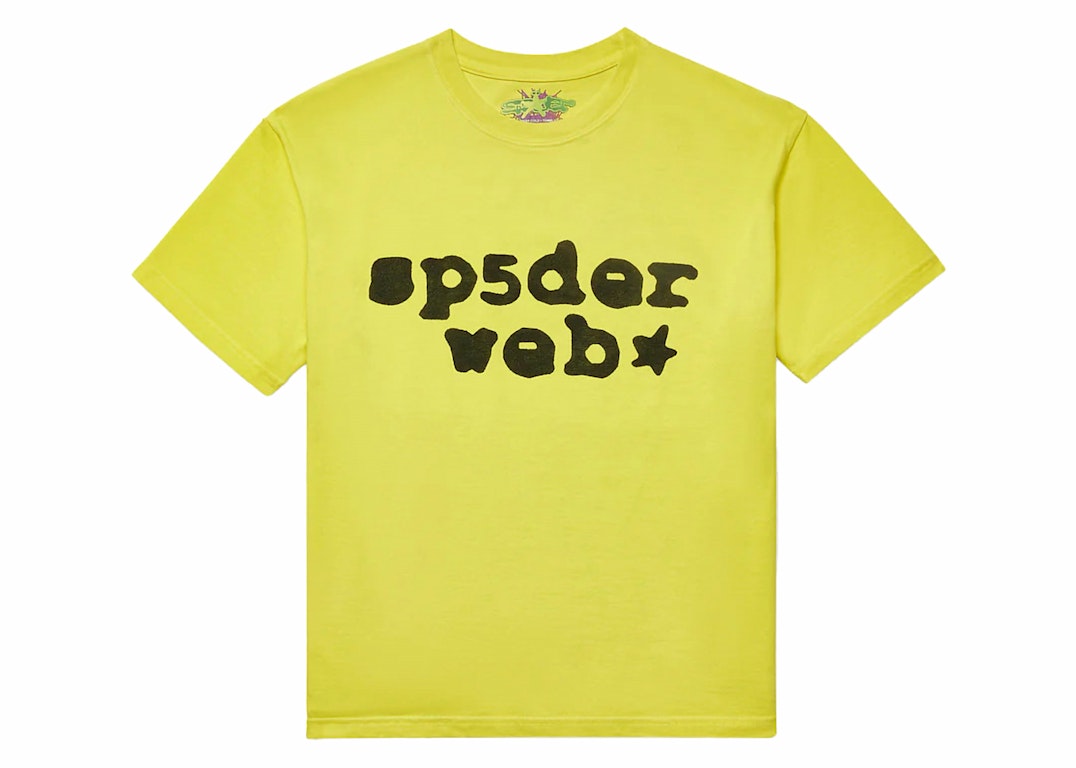 Pre-owned Sp5der Web Tee Yellow/black