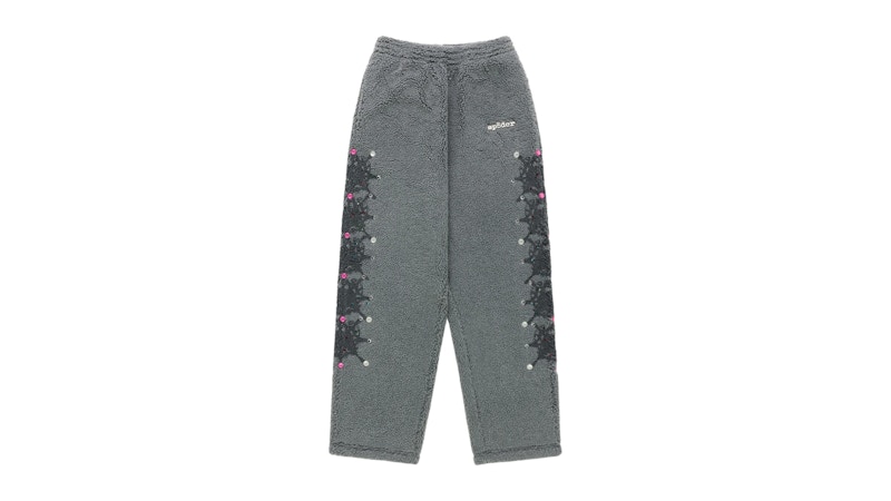 Sp5der Webstone Teddy Fleecehose Schiefergrau