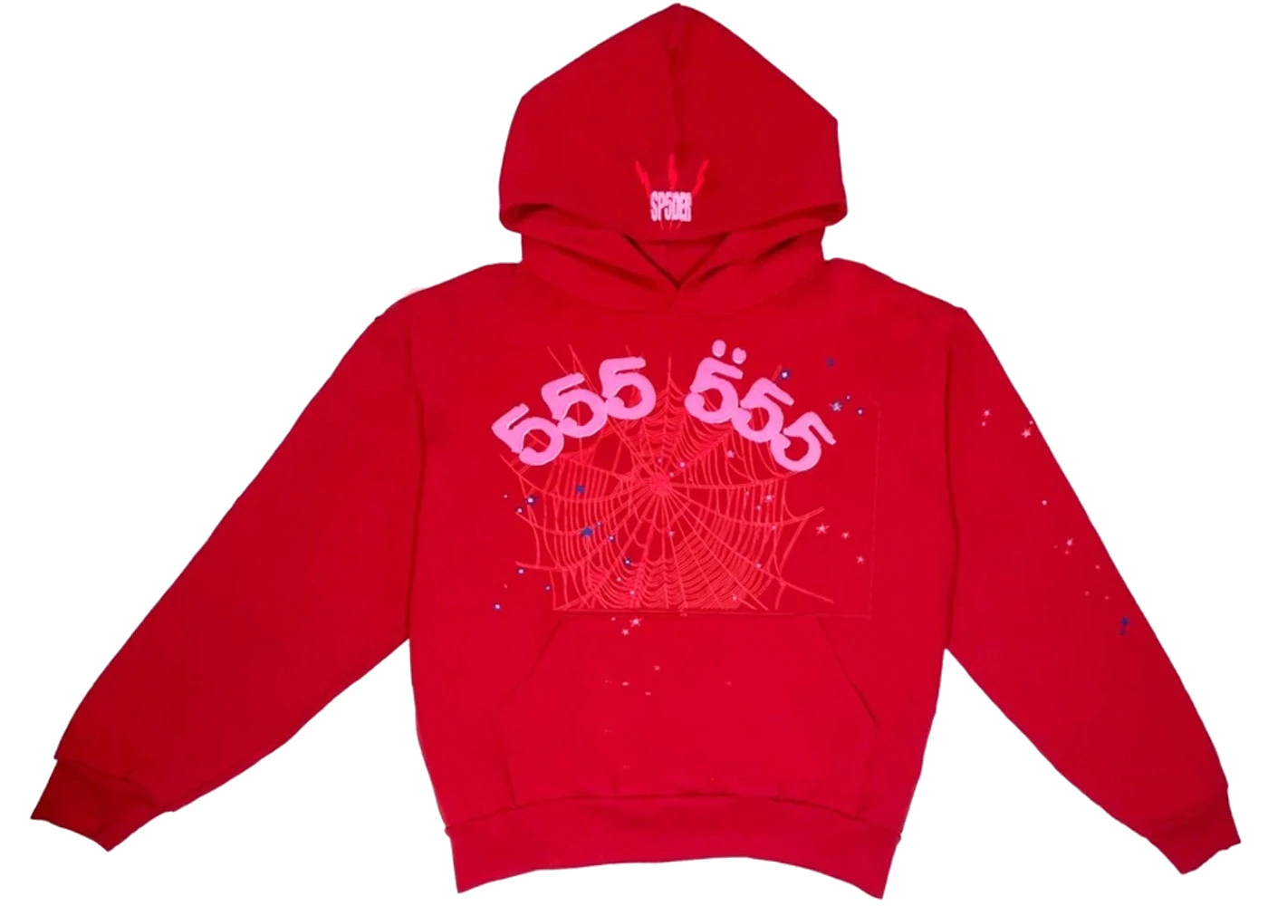 Sp5der Worldwide Red Angel Number 555 Hoodie Red Men's FW21 US