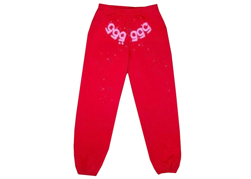 Buy Sp5der Number 555 Sweatpants 'Red' - 2406 100000204N5S RED