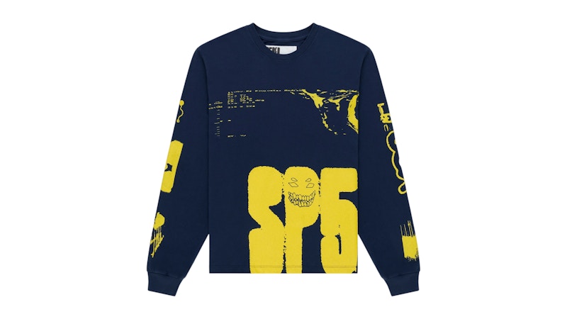 T-shirt a maniche lunghe Sp5der X-Ray Navy