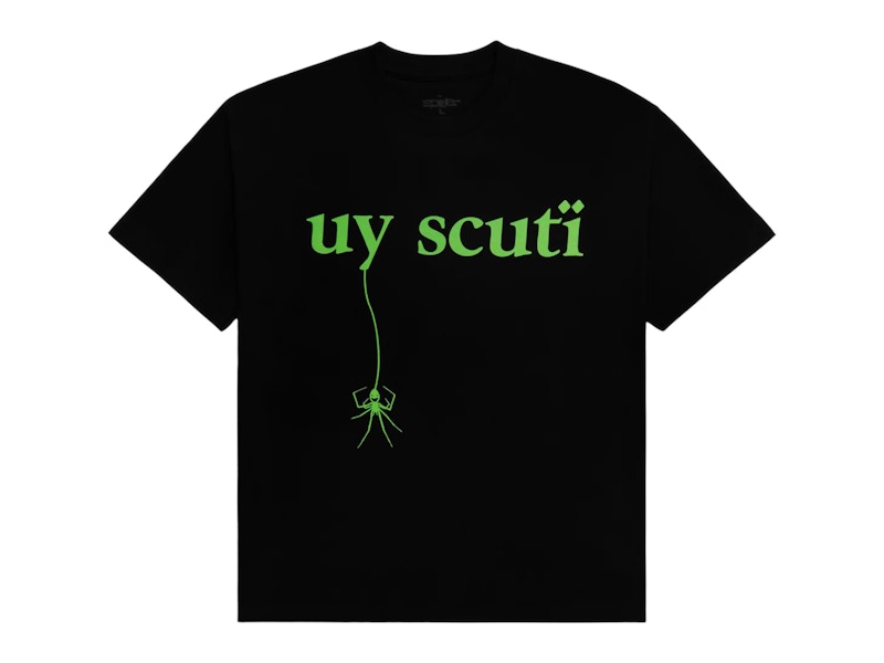 Pre-owned Sp5der Men's  X Uy Scuti Tee Shirt In Black/green In Multi
