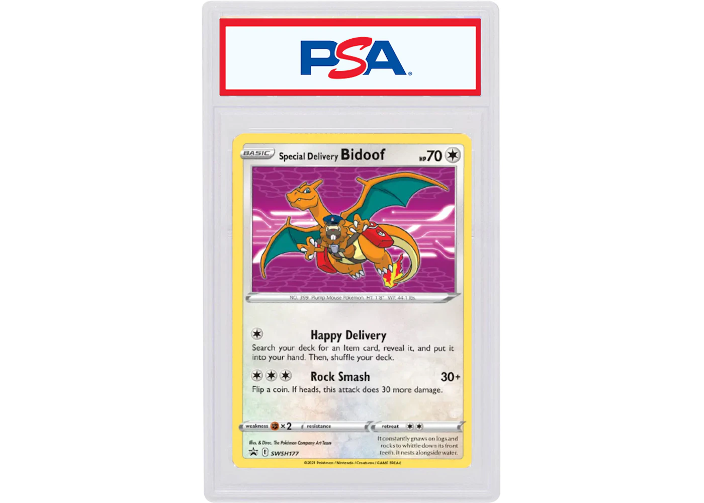 Special Delivery Bidoof 2021 Pokmon TCG Black Star Promos Bidoof Day Holo #177 (PSA or BGS Graded) - 2021 - US Special Delivery Bidoof 2021 Pokmon TCG Black Star Promos Bidoof Day Holo #177 (PSA or BGS Graded) - 2021 - US