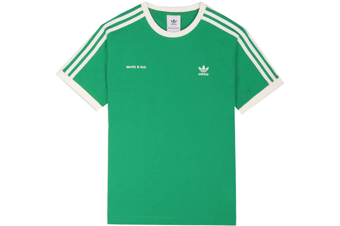 Sporty & Rich x adidas Ringer Tee Jolly Green/Cream - FW22 - CN