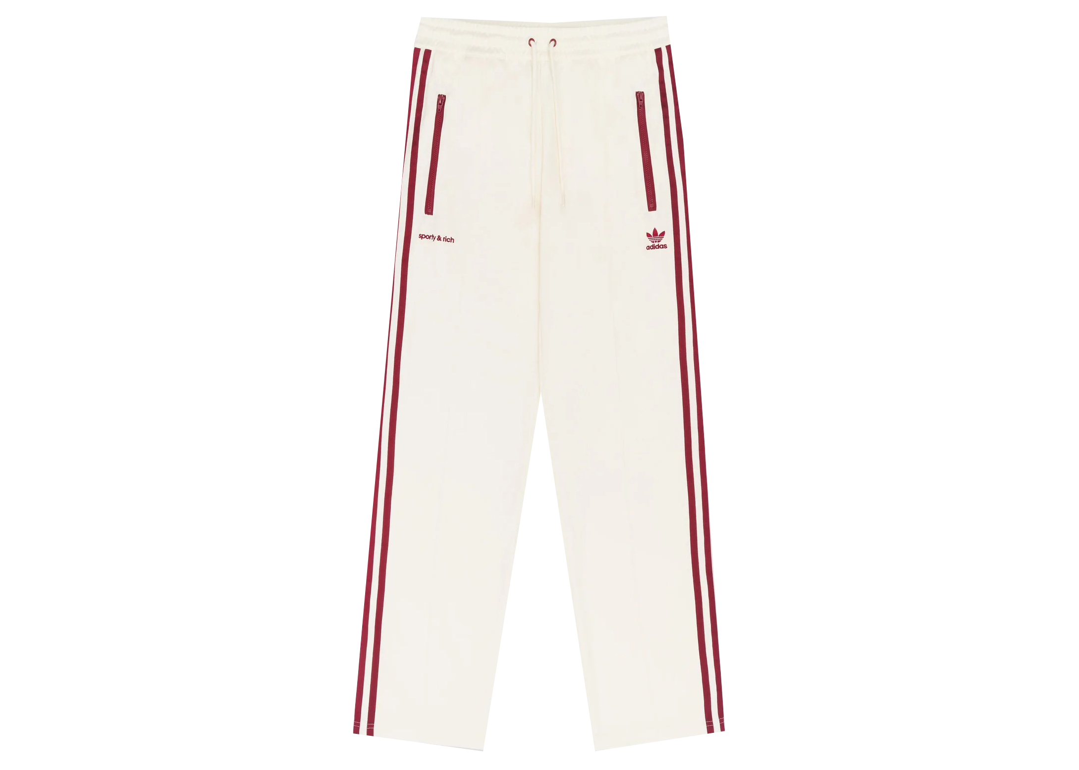 Sporty & Rich x adidas Track Pants Cream/Merlot Men's - FW22 - US