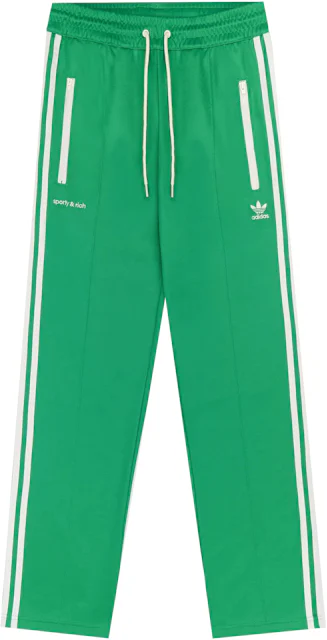 Sporty & Rich x adidas Track Pants Jolly Green/Cream Men's - FW22 - US