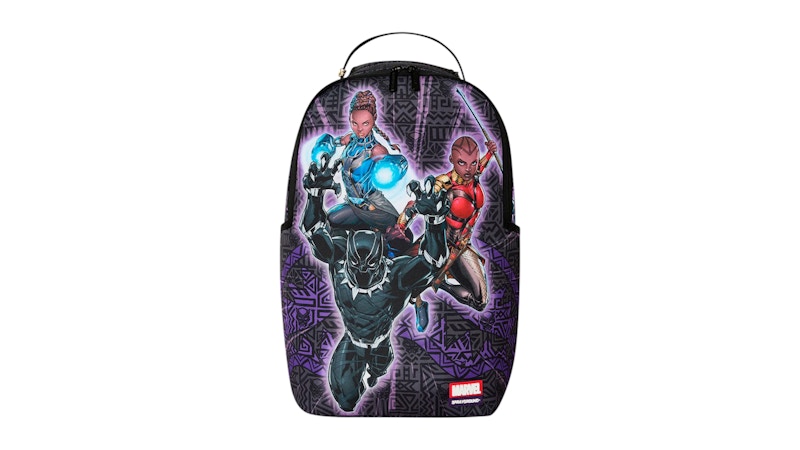 Sprayground Black Panther Official Collab Never Back Down Backpack Multicolor