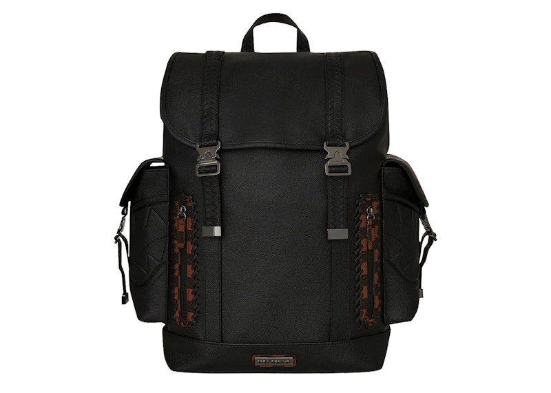 Pre-owned Sprayground Checkpoint Royale Monte Carlo Backpack In Black/brown In Multi