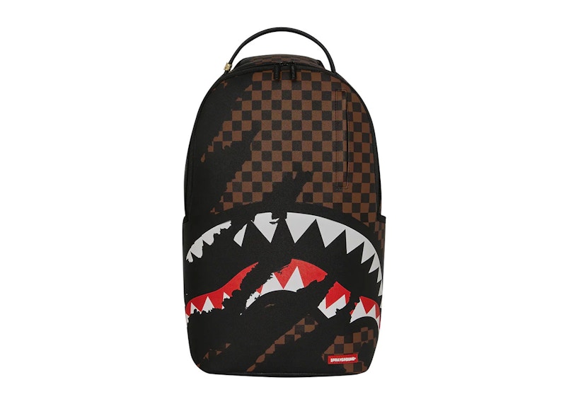 Sprayground Claw Tear Check Backpack Multicolor