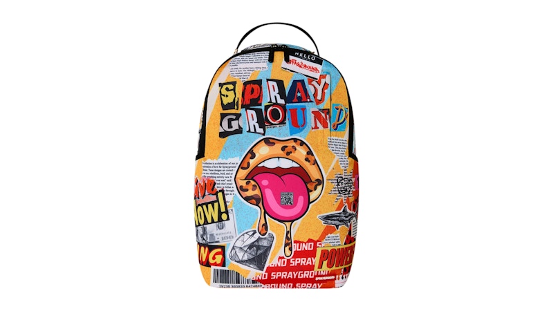 Sprayground Collage of Fun Backpack Multicolor