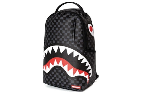 Sac à dos Sprayground carreaux coulures peinture motif dents de