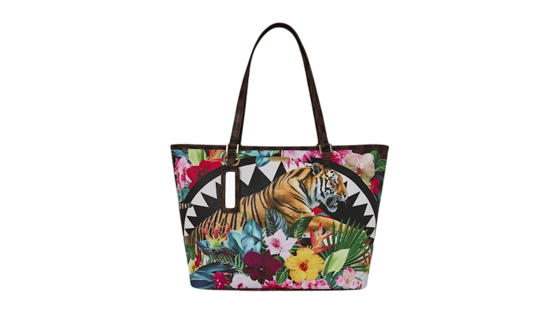 Sprayground Flowering Jungle Shark Tote Multicolor