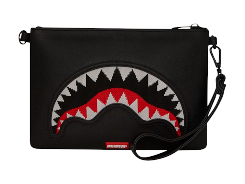Pre-owned Sprayground Fly Knit Crossover Pochette In Black