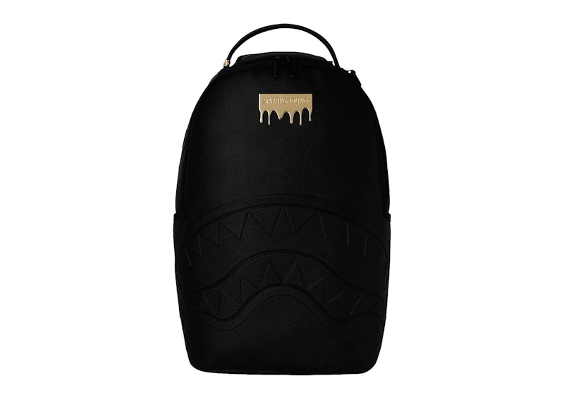 Sprayground Gold Brick Drip Backpack Black