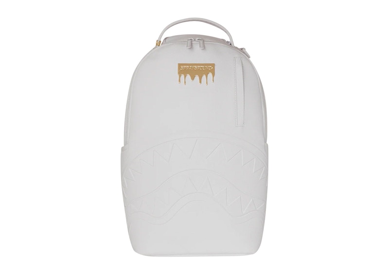 Sprayground Gold Brick Luxe Backpack White